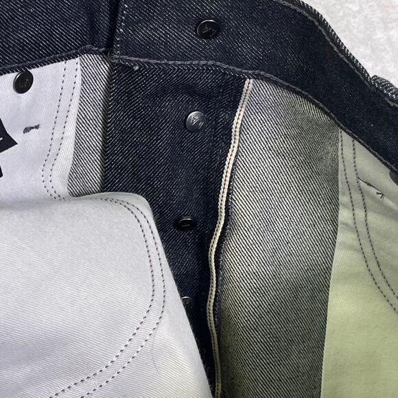 DSTLD Black Stretch Cotton Blend Button Fly Straight Leg Jeans Size 33x32 - Picture 12 of 12